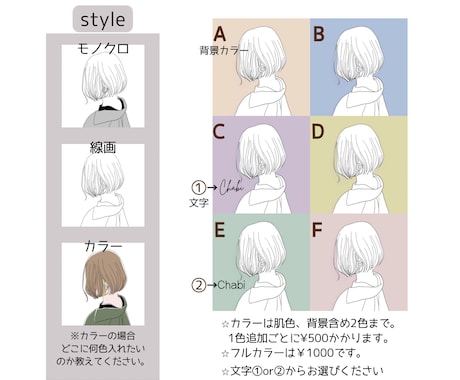 大人女性向け｜写真から後ろ姿線画アイコン描きます SNSアイコンブログ、プレゼントに！ イメージ2