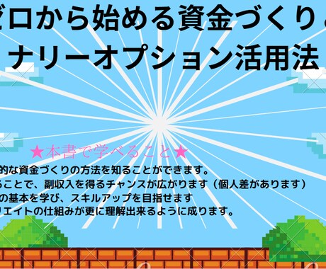 コツコツ作業で、収入得るチャンスが広がります 元手ゼロから始める資金づくり＆バイナリーオプション活用法 イメージ1