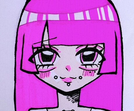 地雷系、量産型女子向けの絵を描いています 地雷系、量産型の女の子イラストを主に描きます イメージ2