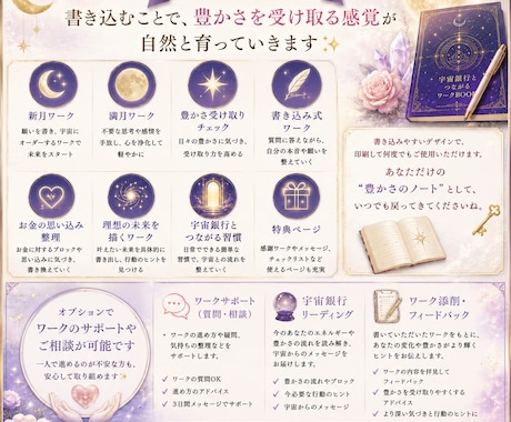 なぜか豊かさが巡り始めます 楽しみながら宇宙銀行とつながるワークBOOK イメージ2