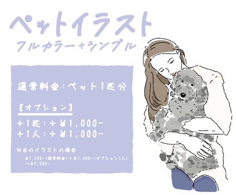 オシャレな北欧カラーでペットのイラストを描きます