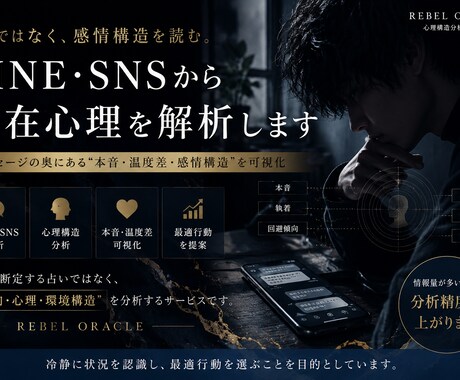 LINE・SNSから潜在心理を解析します 言葉ではなく、感情構造を読む。 イメージ1