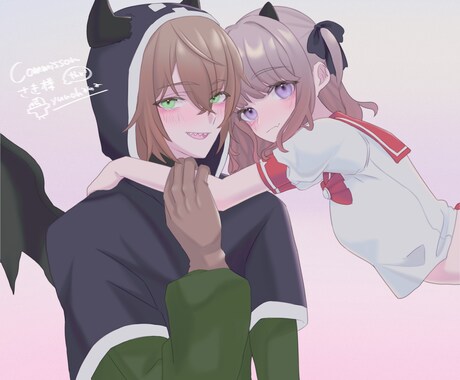 可愛いアイコン/夢絵/動画イラスト描きます かわいい少年少女のイラストコミッションです。 イメージ2