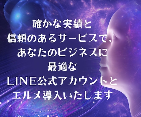 LINE公式アカウント作成もエルメの導入もやります ツール導入で効率的なLINEマーケティングを実現！ イメージ1