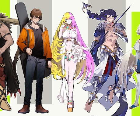 老若男女幅広いキャラクターデザインをします 可愛い少女からイケオジ、マッチョ、人外まで様々なキャラを作成 イメージ2