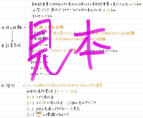 普通運転免許取得のお手伝いをします 手書きのまとめノートを納品します！ イメージ2