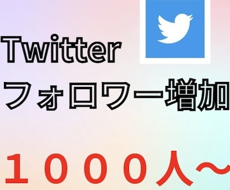 Twitterフォロワー1000人〜増やします Twitterのフォロワー1,000人〜増加させます イメージ1