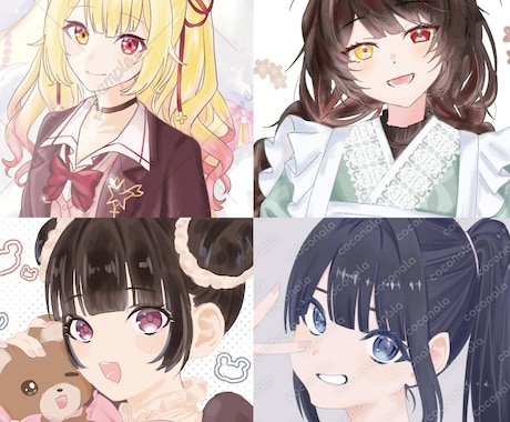 商用利用◎格安でかわいい女の子のイラスト制作します サムネ、歌ってみた、MV、アイコン、1枚絵描きます！ イメージ1