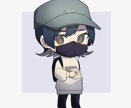 映えるミニキャラお描きします アイコンやグッズにも!!丸っこくてキュートなデフォルメ イメージ2