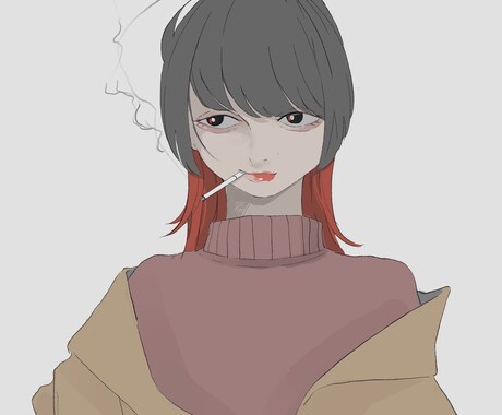 初出品の限定依頼を請け負います アンニュイな世界観のイラスト描きます。 イメージ2
