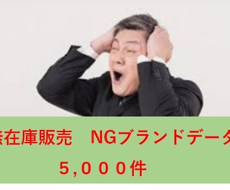 出品NGブランドデータ5,000件提供します メルカリ,Yahoo,Qoo10等のNG出品データを提供 イメージ1