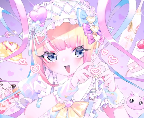 かわいいイラストお描きします Vtuber用立ち絵/歌ってみた/アイコン作成/壁紙など イメージ2