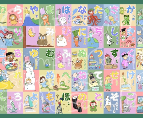 お名前と写真をいれてあいうえお表つくります お子様がいるお友達へのプレゼントにも◎ イメージ1