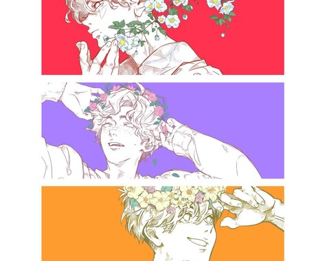 シンプルな人物＋花のイラストを描きます 1枚のイラストに物語を詰め込みます イメージ2