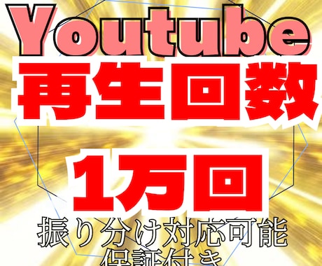 YouTube 再生回数１万回増加します ✅振り分けも可！安心＆安全の超高品質の再生回数になります！ イメージ1