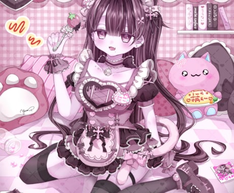 装飾付け放題！平成ギャルゲ萌え絵イラストを描きます キャラの可愛さを引き出す構図・質感や色合いが自慢です♪ イメージ2