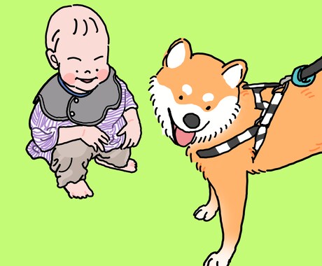 写真をもとにお子さまの似顔絵イラストを描きます シンプルでポップな、飾りたくなるイラスト イメージ2