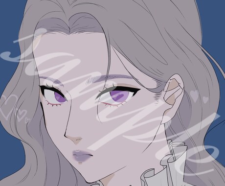 SNSアイコン、似顔絵、夢絵を描きます かっこよく且シンプルな正方形イラストを提供します！ イメージ1