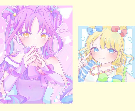 商用利用可♡ポップでキュートなイラストお描きします ポップでキュートでキラキラな絵をお描きします！ イメージ2