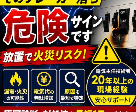 放置NG？電気トラブル即判定します 「電気主任技術者20年｜写真から原因特定」 イメージ1