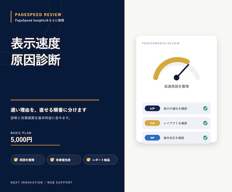 PageSpeedの低速原因を診断します イメージ1