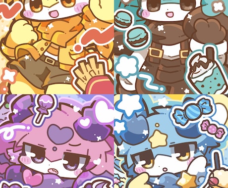 かわいい絵柄で一枚絵描きます 使用用途自由！商用利用も可能です！ イメージ2