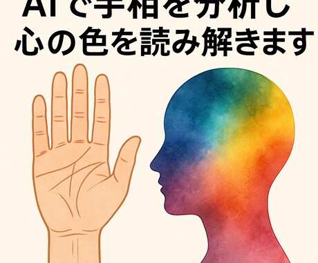 AIで手相を分析し、心の色を読み解きます あなたの手のひらの声を、やさしく色で届けます イメージ1