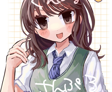 バストアップの女の子のイラストを描きます アイコンなどにご利用ください。 イメージ2