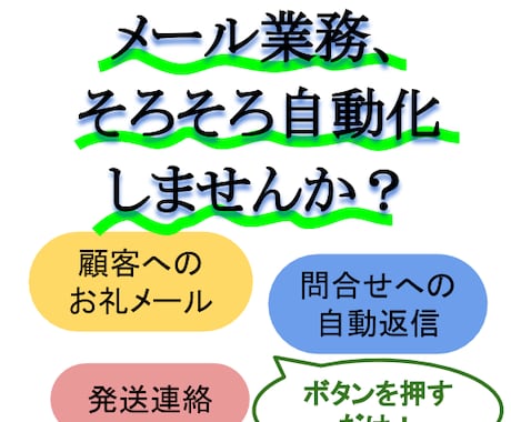 メール送受信の自動化できます メール文面の自動変更や、フォーマット追加も自由にできます！ イメージ1