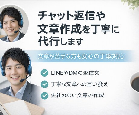 チャット返信や文章作成を丁寧に代行しますます 早めの返信と誠実な対応を心がけます イメージ1