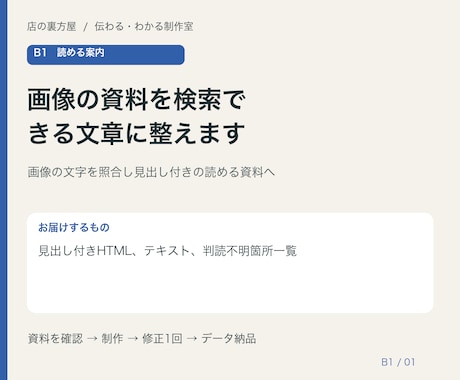 画像の資料を検索できる文章に整えます イメージ1