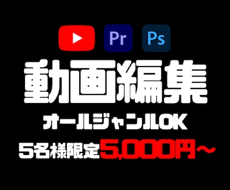 先着5件！動画編集をココナラ初出品価格で承ります 実績多数！要望に沿ったより良い動画を提供します イメージ1