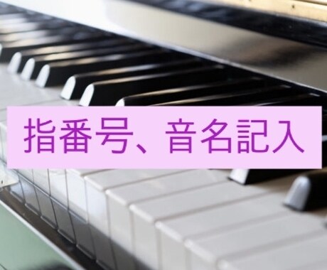 指番号、音名記入いたします 弾きたい曲が今よりも弾きやすくなります！♪ イメージ1