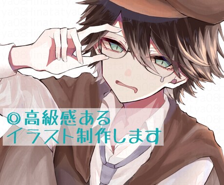 ツヤサラっとした透明感あるイラスト描きます アイコンやゲーム用の立ち絵などに使うと高級感上がります イメージ1