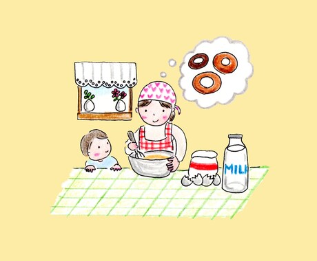 お子さん・ご家族など思い出のワンシーンを絵にします 日常の思い出を絵にしませんか？ イメージ1