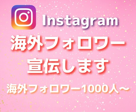 インスタグラムフォロワー宣伝サービス致します 外国人☆１０万人まで！あなたのファンを増やすプランです！ イメージ1
