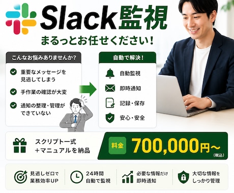 サーバー監視を自動化しSlackに即通知します 障害検知を18分から30秒に短縮します イメージ1