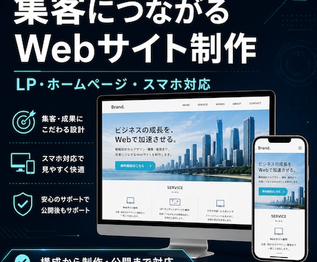 集客につながるWebサイトを制作します 問い合わせ導線・スマホ対応・SEOも意識して制作します イメージ1
