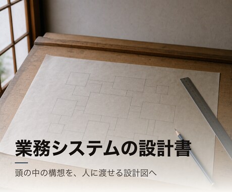 業務システムの設計書・提案書を作成します 頭の中の構想を、人に渡せる設計図へ イメージ1