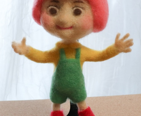 オリジナルの人形を羊毛フェルトで作ります 自由にポーズが変えられる人形です(基本15cmまで） イメージ2