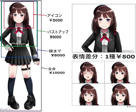 キャラクター立ち絵制作いたします TRPG・ゲーム・配信用にご利用可能 イメージ2