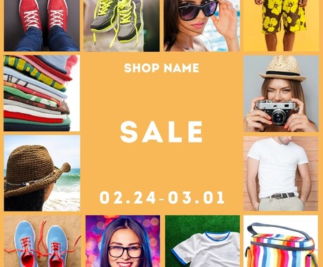 ショップのセール情報をおしゃれな動画でPRします Instagram投稿用のセール告知動画をお届けします！ イメージ1