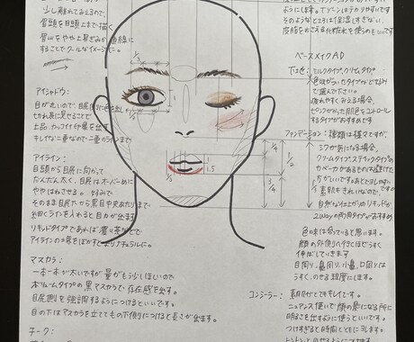 黄金比に基づいたあなたのメイクカルテお作りします メイクの基本、黄金比を知ってるだけでみんなと差がつきます！ イメージ2