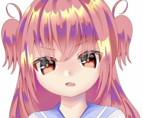ゆるかわ×透明感！オリジナルSNSアイコン描きます SNS・配信で使えるキラキラ瞳のかわいいアイコンを制作します イメージ1