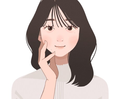 ちょうどいいリアルさ♪さわやかタッチでお顔描きます 「わたしらしさ」は残して好印象！ イメージ2