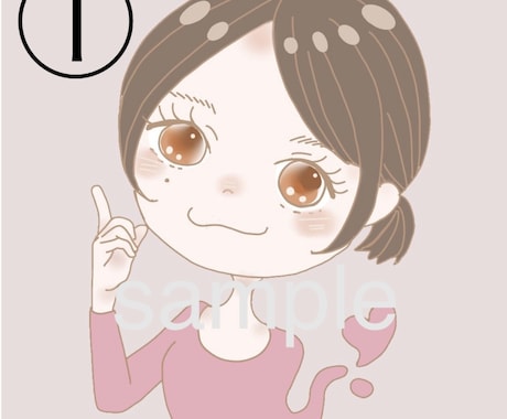 アイコン向け似顔絵イラストをお描きします ゆるっとしたデフォルメ似顔絵をアイコンにしませんか？☆ イメージ1