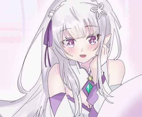 最短当日納期】可愛い目を引く女性イラスト描きます イメージ1