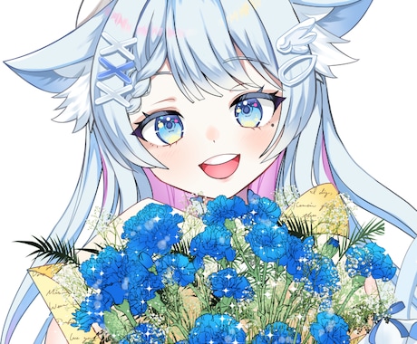 アイコン、一枚絵☆立ち絵、目を引くイラスト描きます イリアム、サムネ、live2D、YouTube、歌ってみたも イメージ2