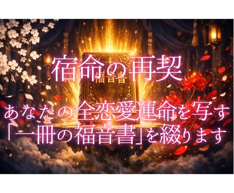 宿命の再契◆全恋愛運命を写す福音書を綴ります 自動書記で暴くあの人の本音と結末｜不倫復縁救済 イメージ1