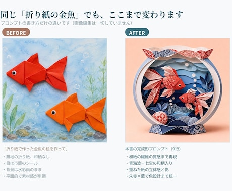 和柄×折り紙アートの夏の画像プロンプトお渡しします 貼り付けるだけ。和紙の質感まで再現する、夏の折り紙アート イメージ2